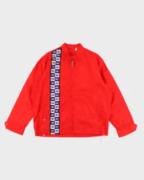 60s Vintage Men's Red Chevrolet Racing Jacket - M