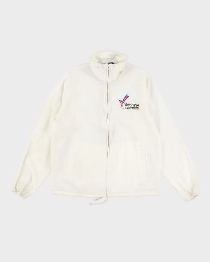 70s Vintage Men's Cream Common Wealth Games Shell Jacket - M