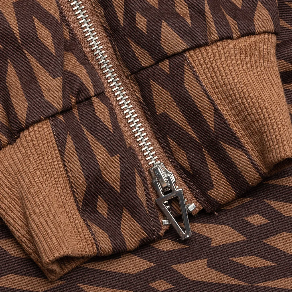 Adidas Originals x Ivy Park Monogram Zipper Pant - Wild Brown/Night Red