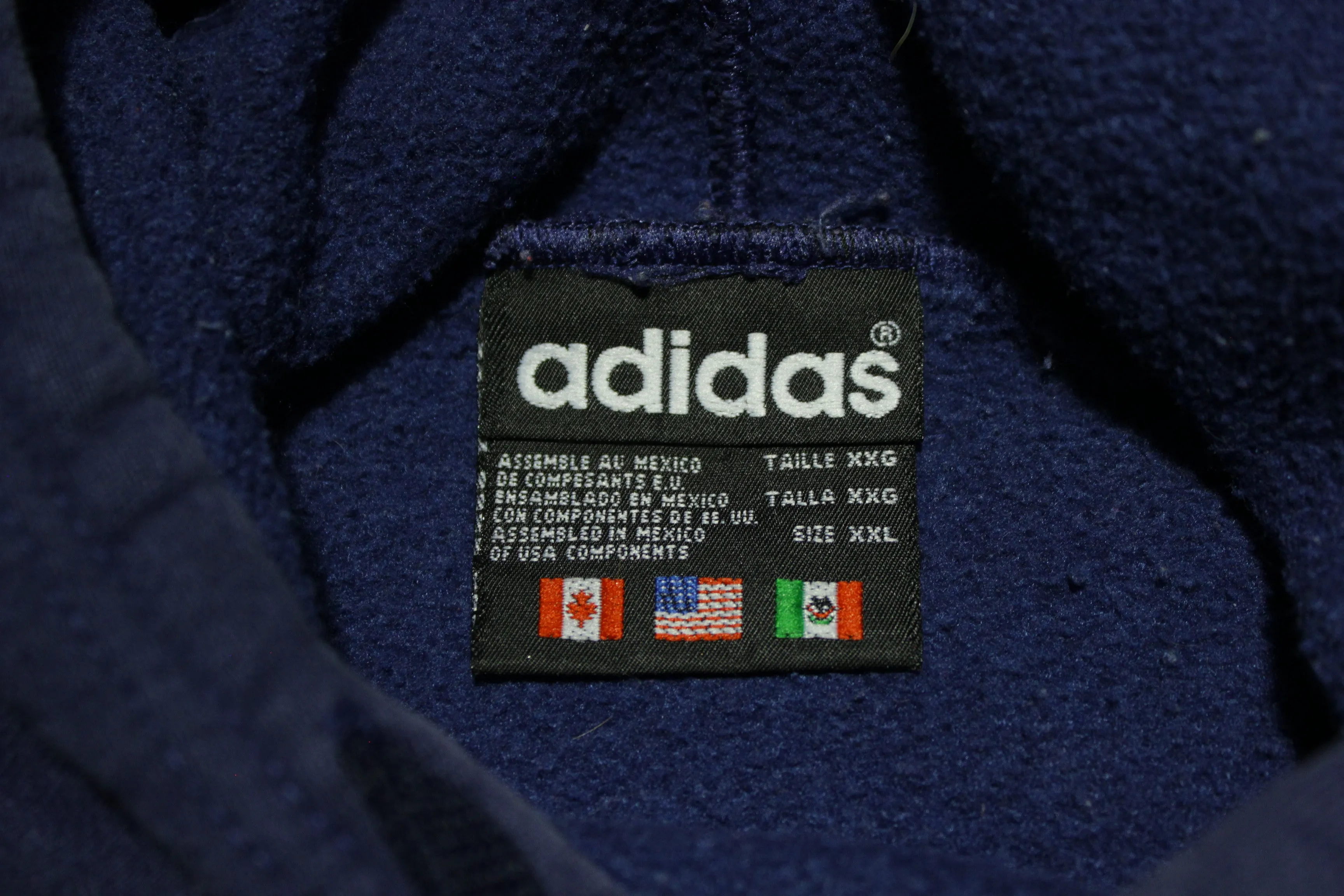 Adidas Vintage 80's 90's Heavyweight Trefoil Pullover Hoodie Sweatshirt