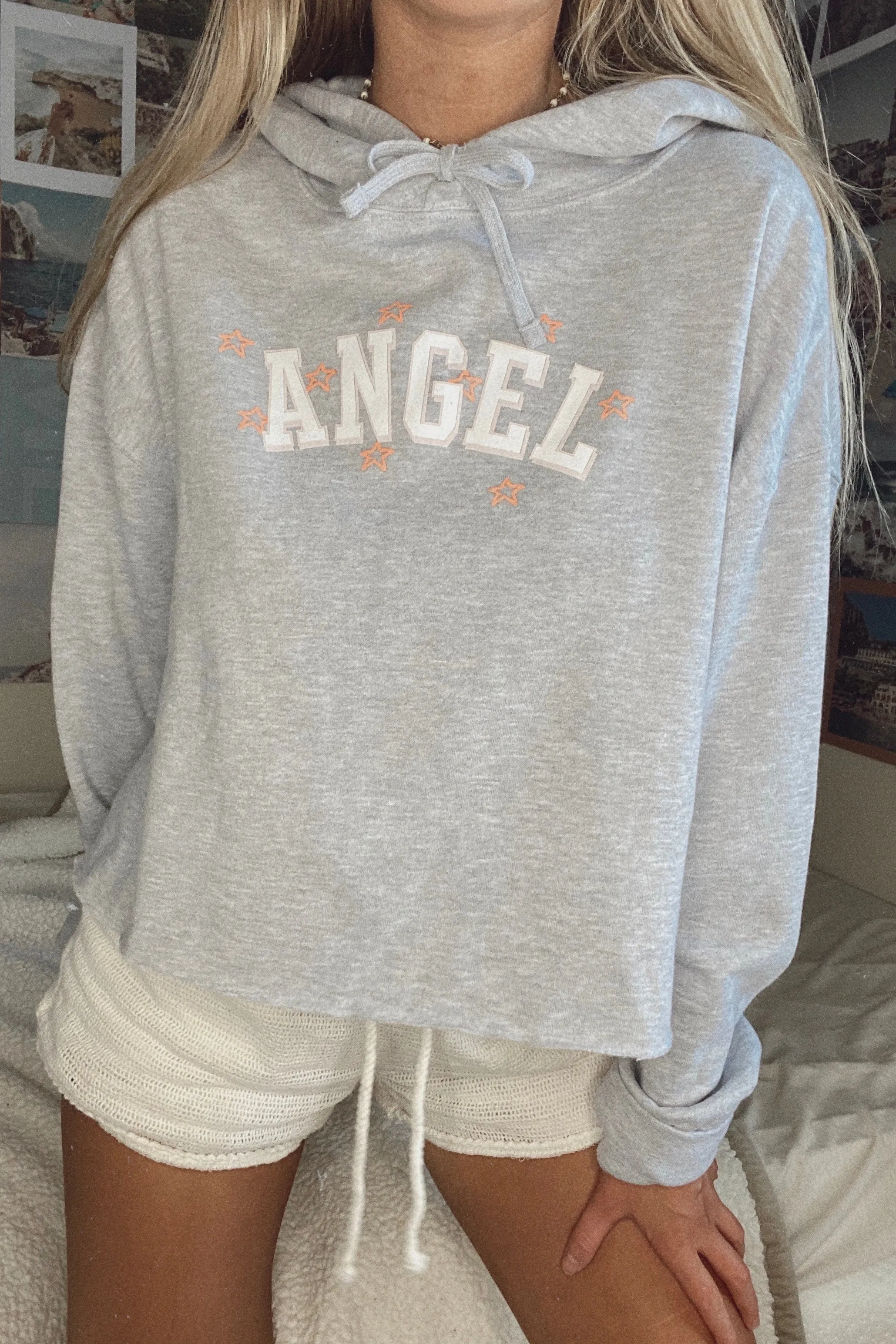 Angel Cropped Hoodie