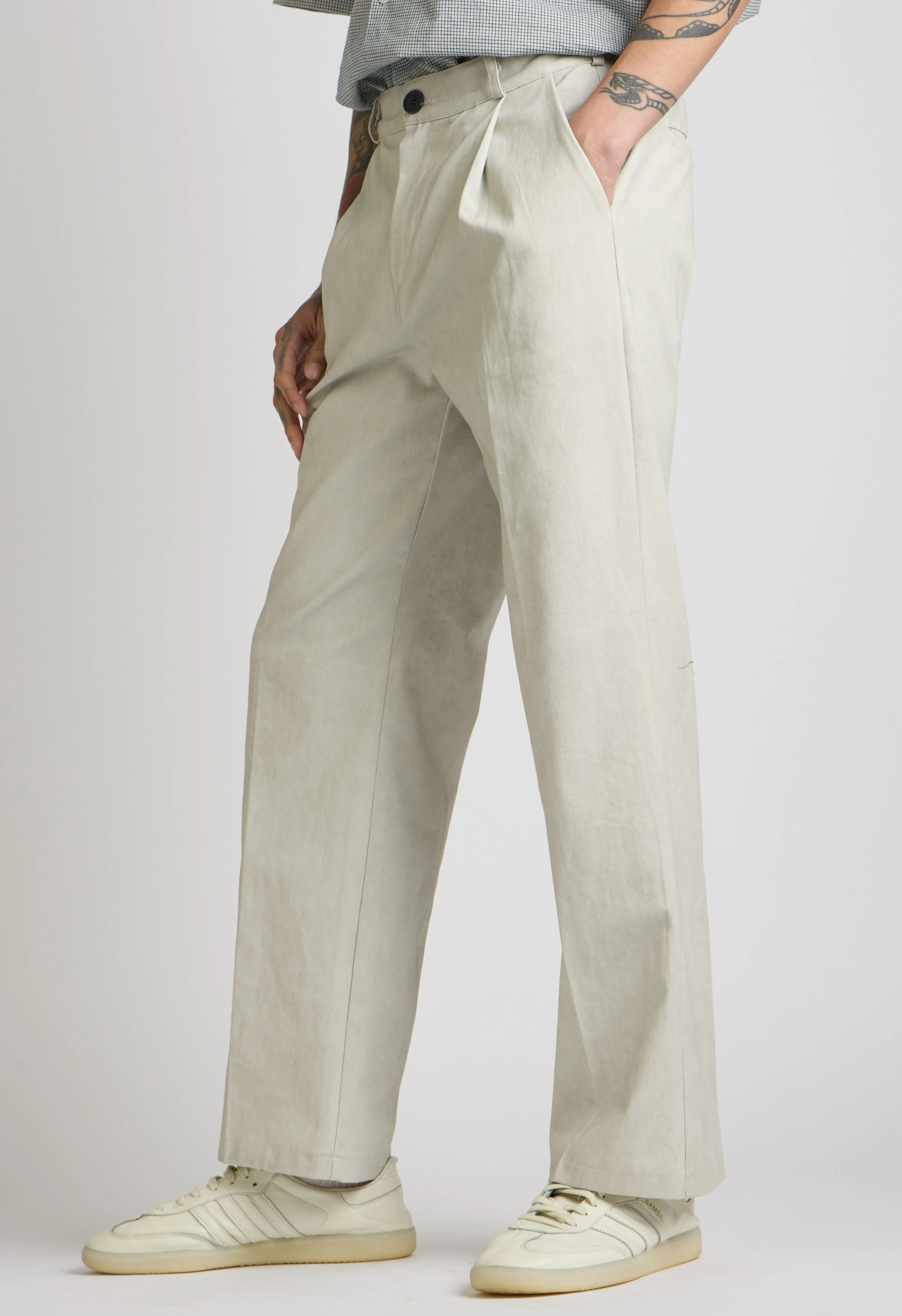 Archie Trouser in Light Grey