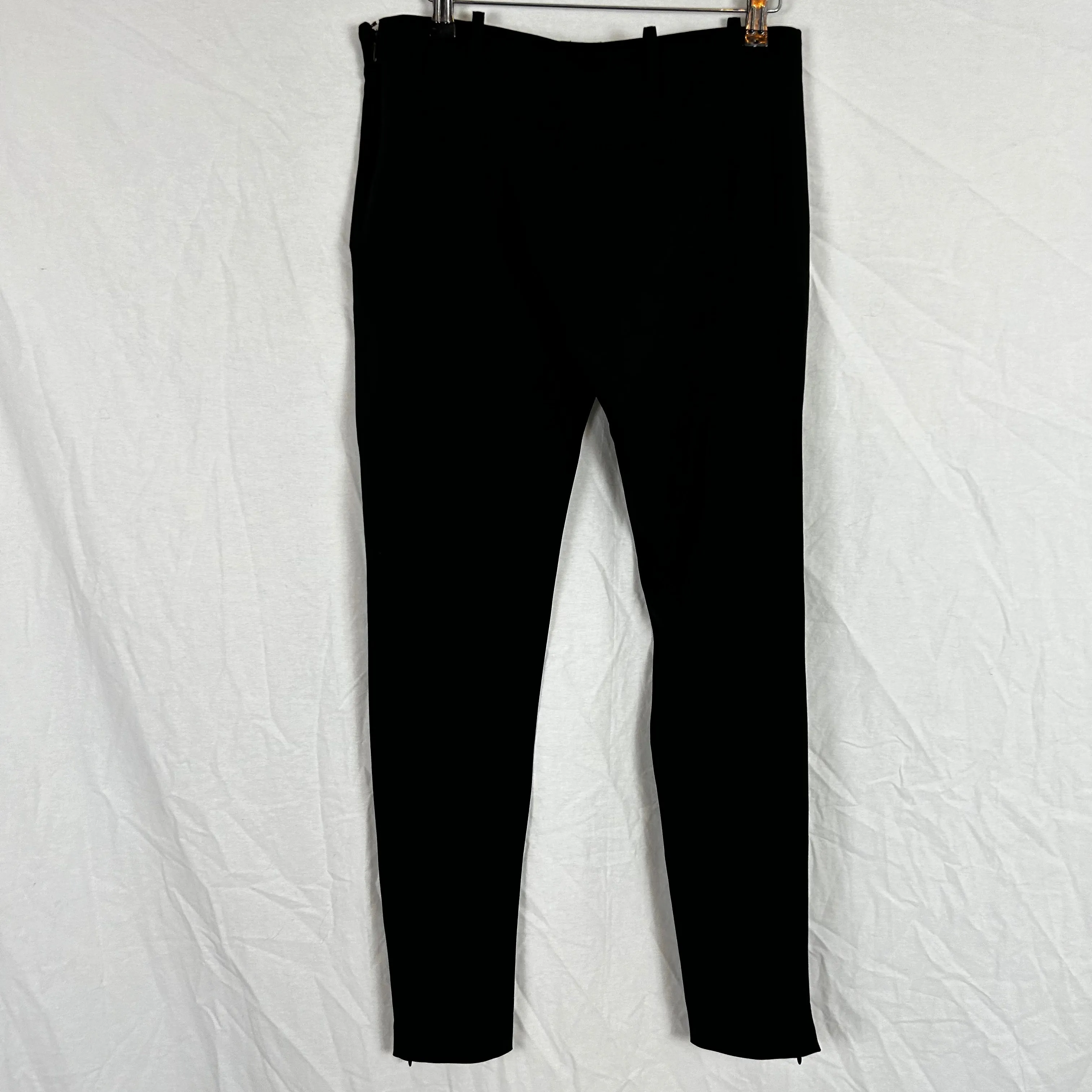 Balenciaga Black Zipper Ankle Stretch Crepe Leggings S