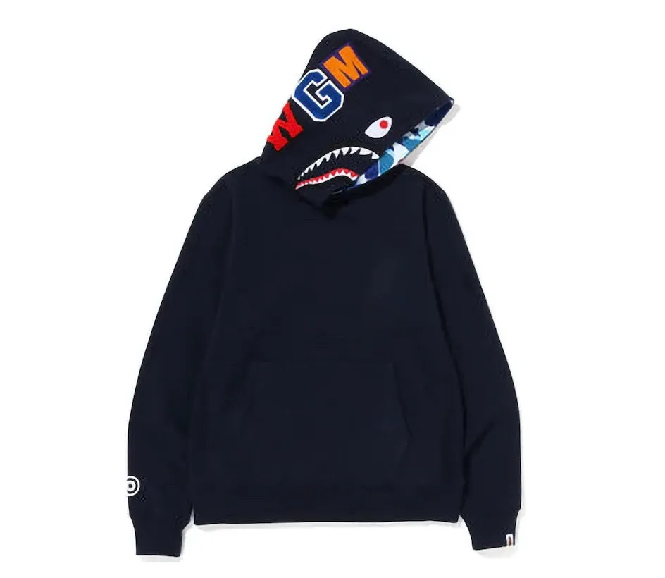 BAPE SHARK PULLOVER HOODIE NAVY