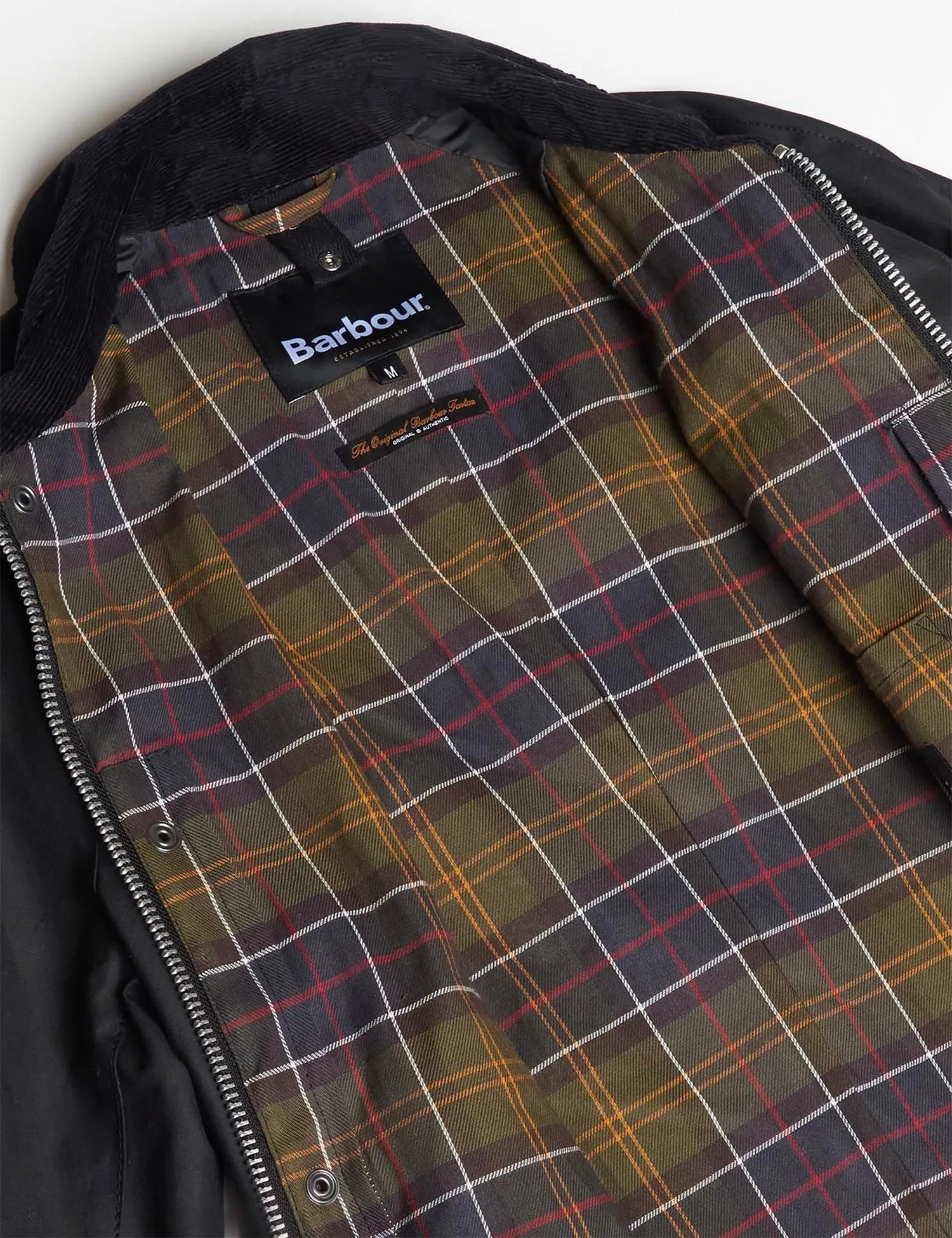 Barbour Ashby Wax Jacket - Black Classic Lining