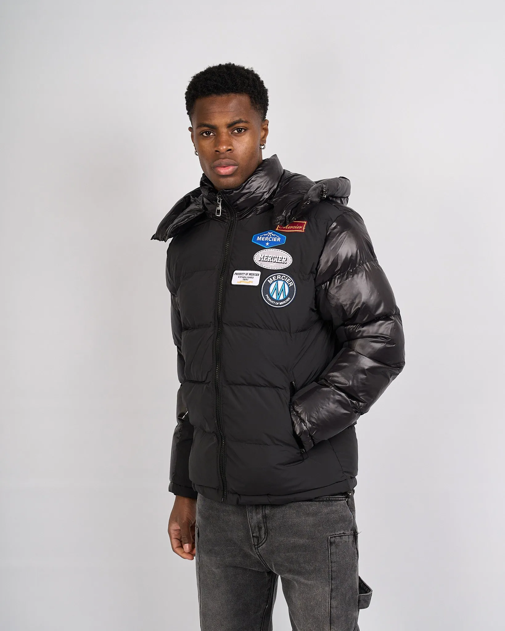 Black OG badge Panelled Jacket