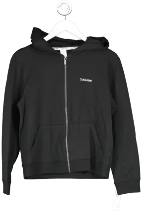 Calvin Klein Black Modern Cotton Lounge Zip Up Hoodie BNWT UK XS