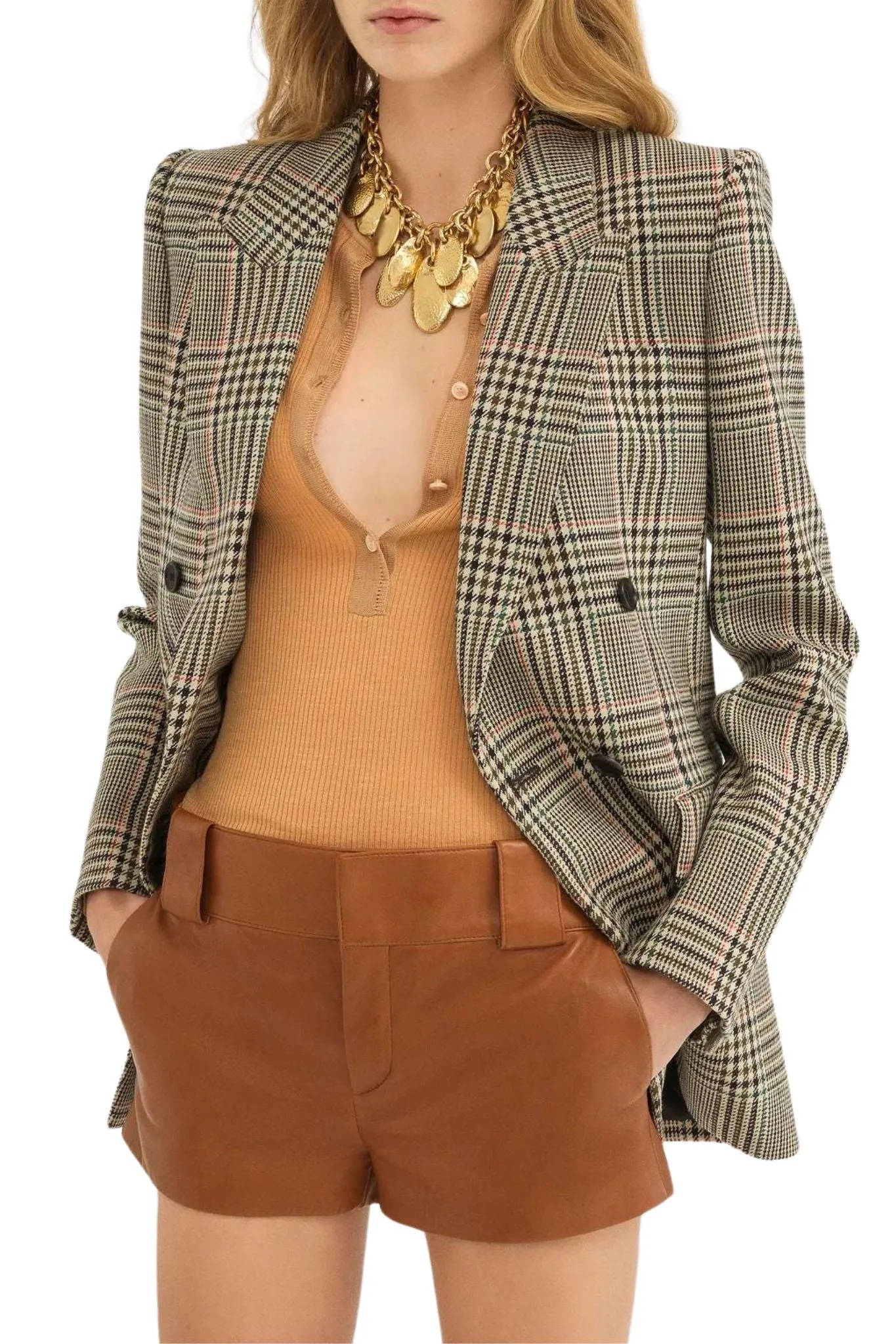 Chloe Prince of Wales Wool Tailored Jacket