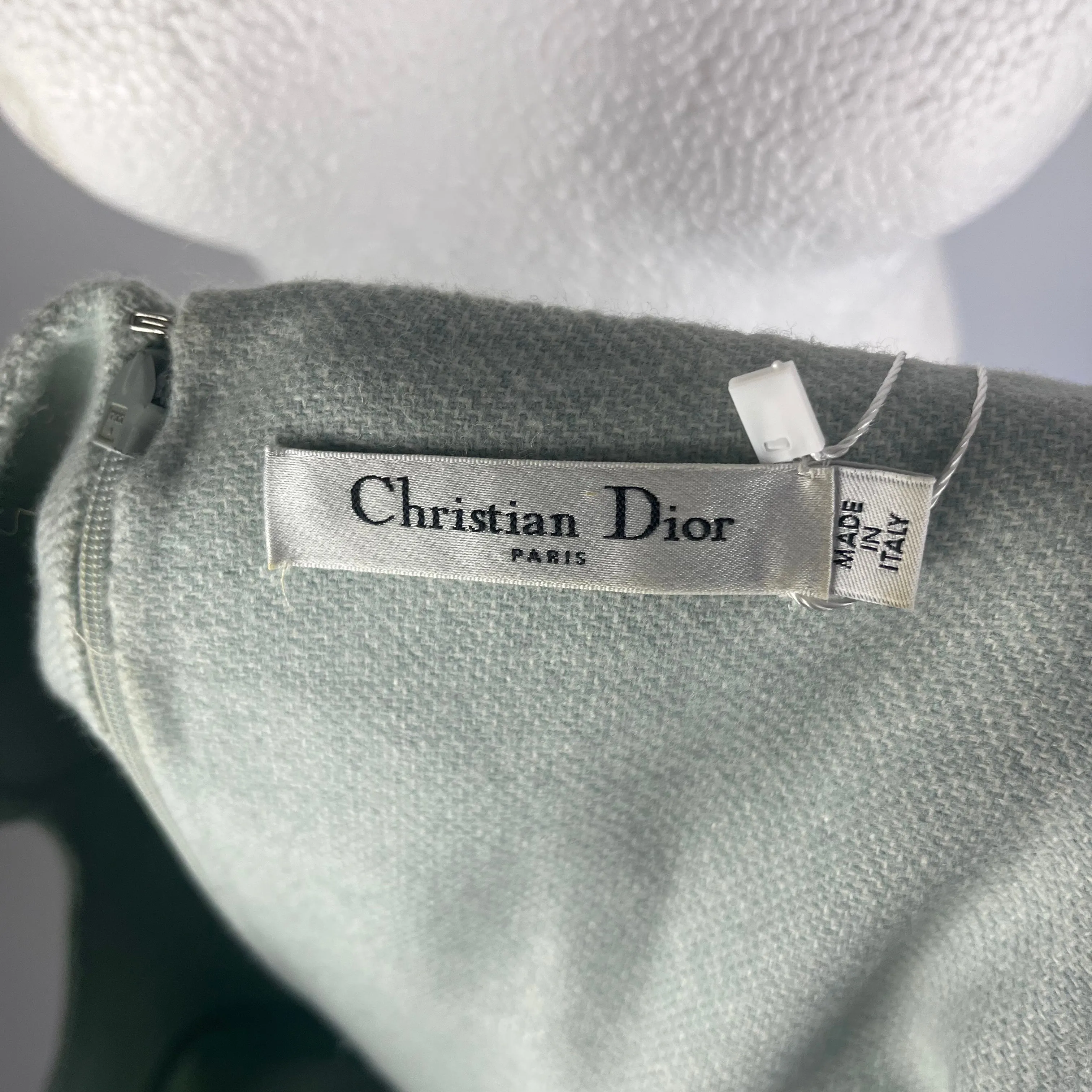 Christian Dior Mint Wool Midi Dress L