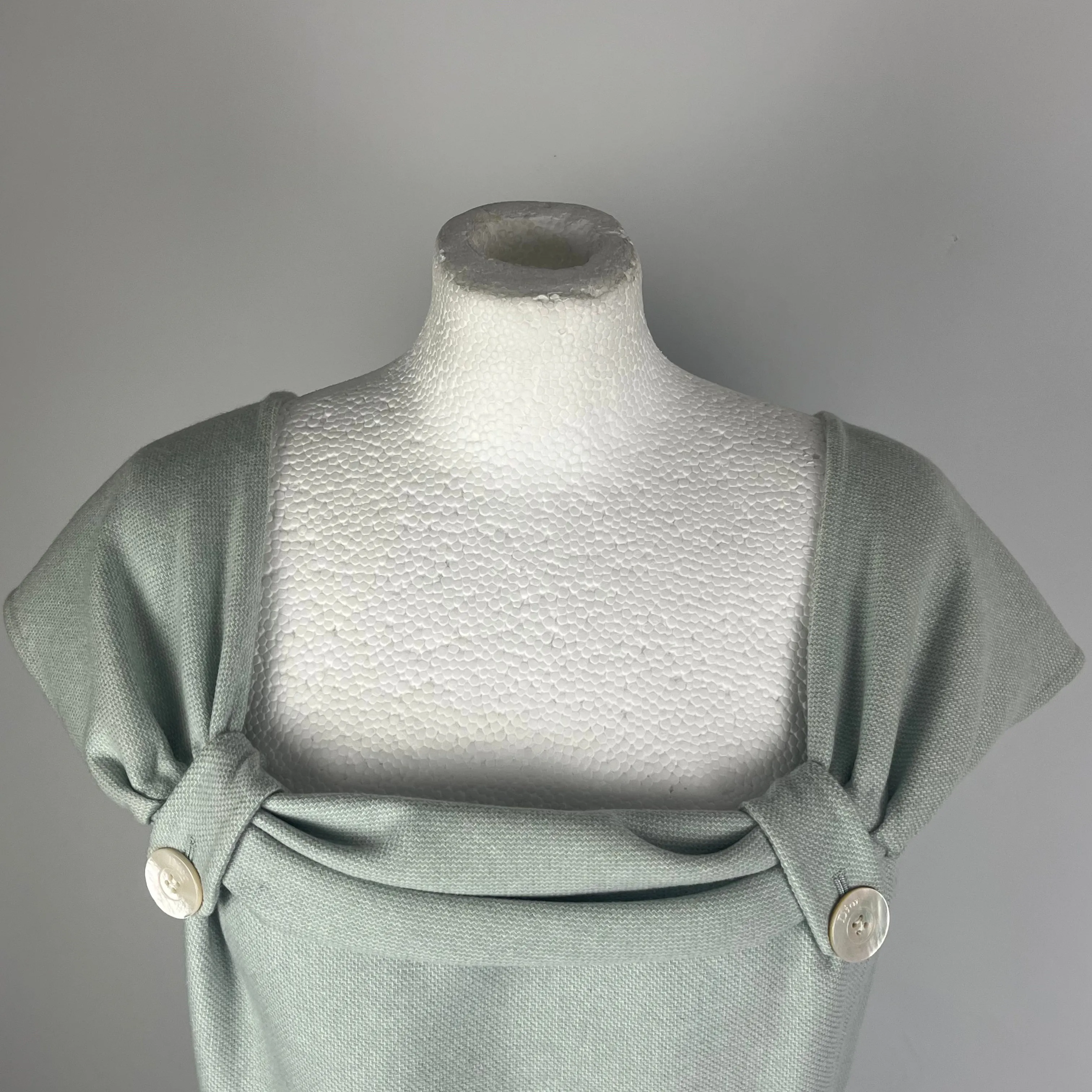 Christian Dior Mint Wool Midi Dress L