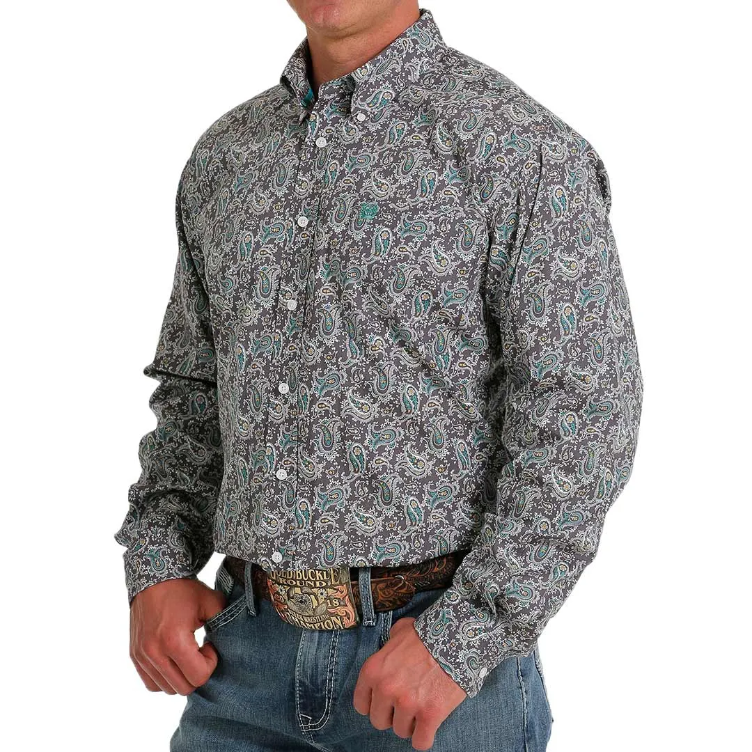 Cinch Men's Paisley Print Button-Down Shirt