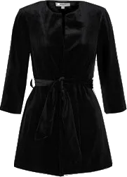 Coast Black Viv Velvet Tie Wrap Jacket BNWT UK 8