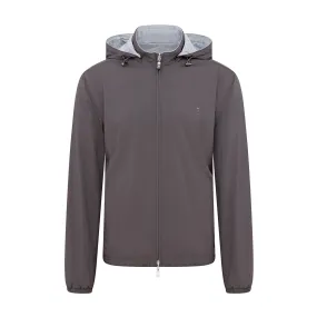 Corneliani Ultra Light Reversible Tech Hooded Jacket (Grey)