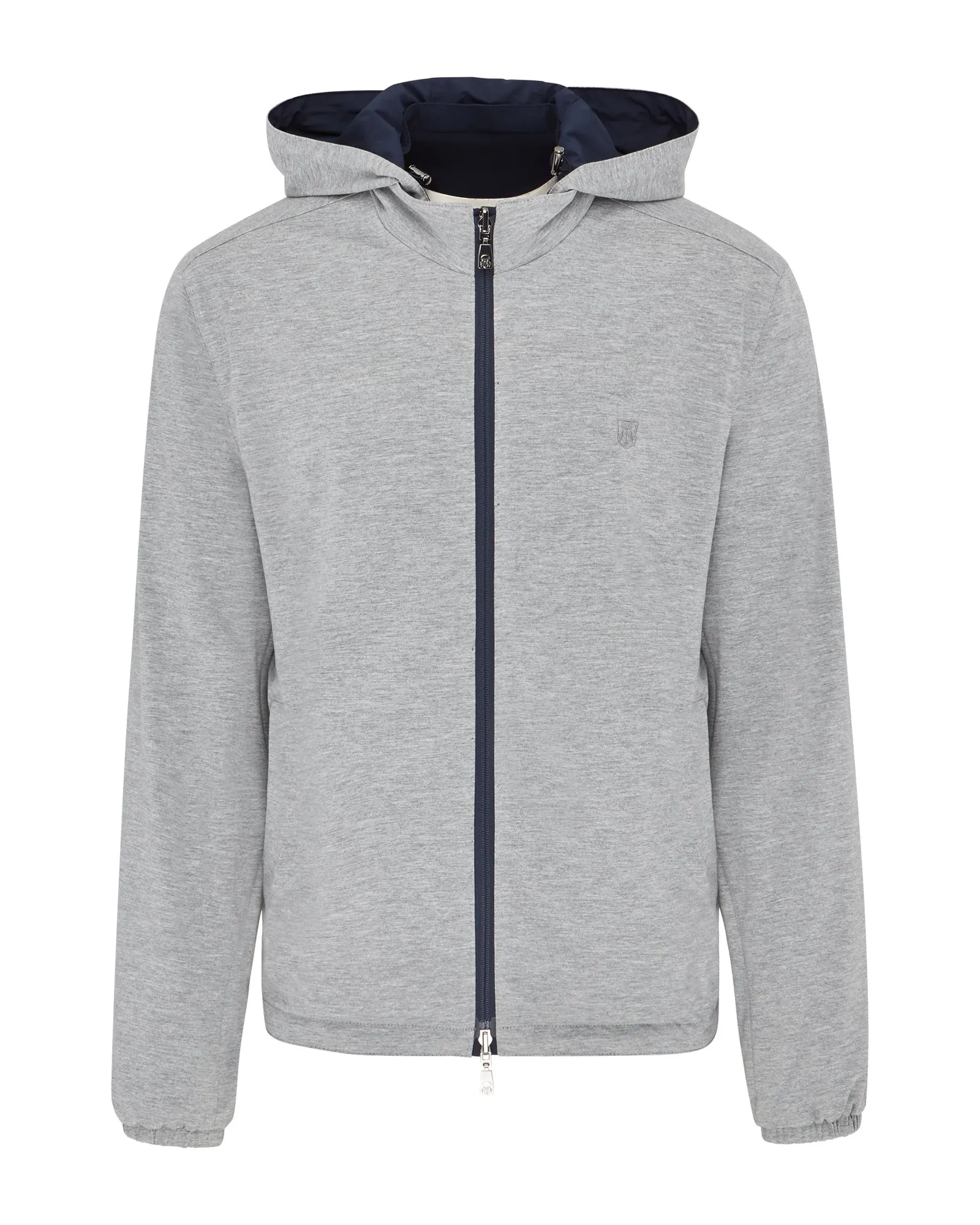 Corneliani Ultra Light Reversible Tech Hooded Jacket (Grey)