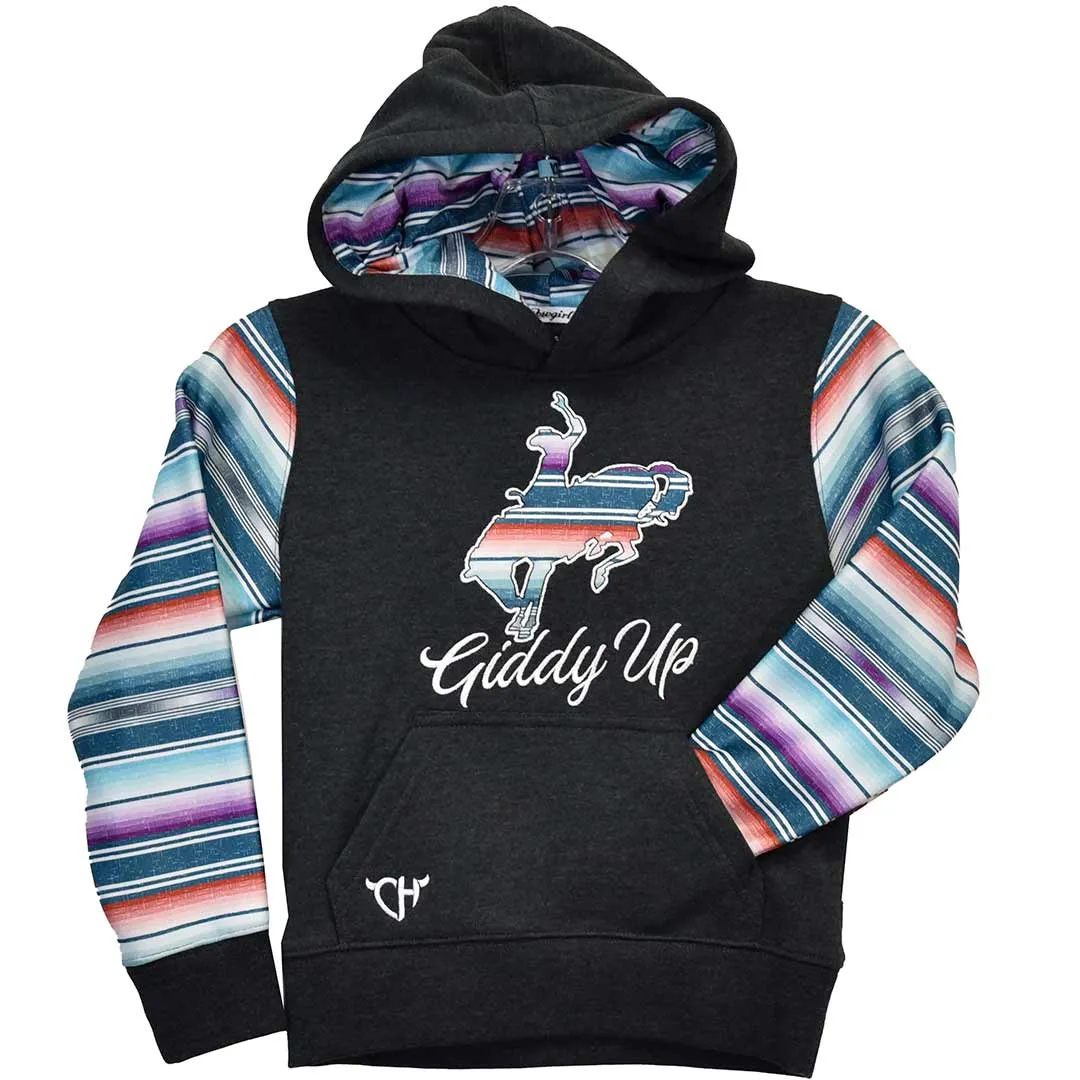 Cowgirl Hardware Girls' Serape Sleeve Hoodie