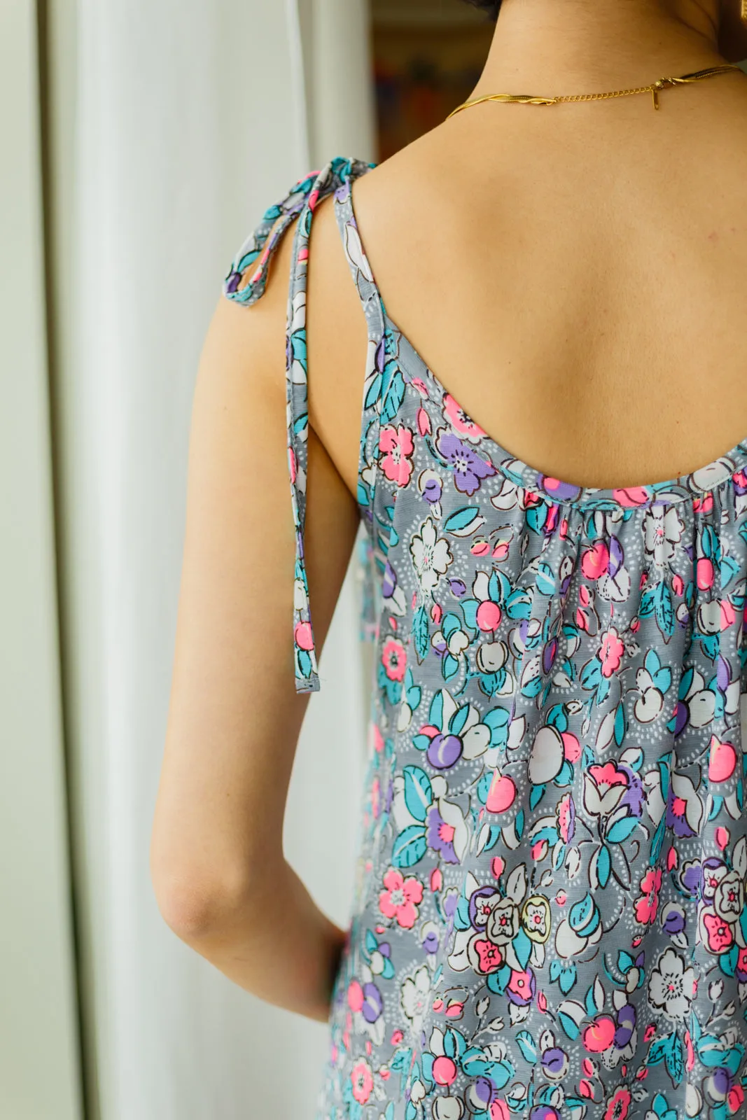 Floral Essence Tie Strap Dress