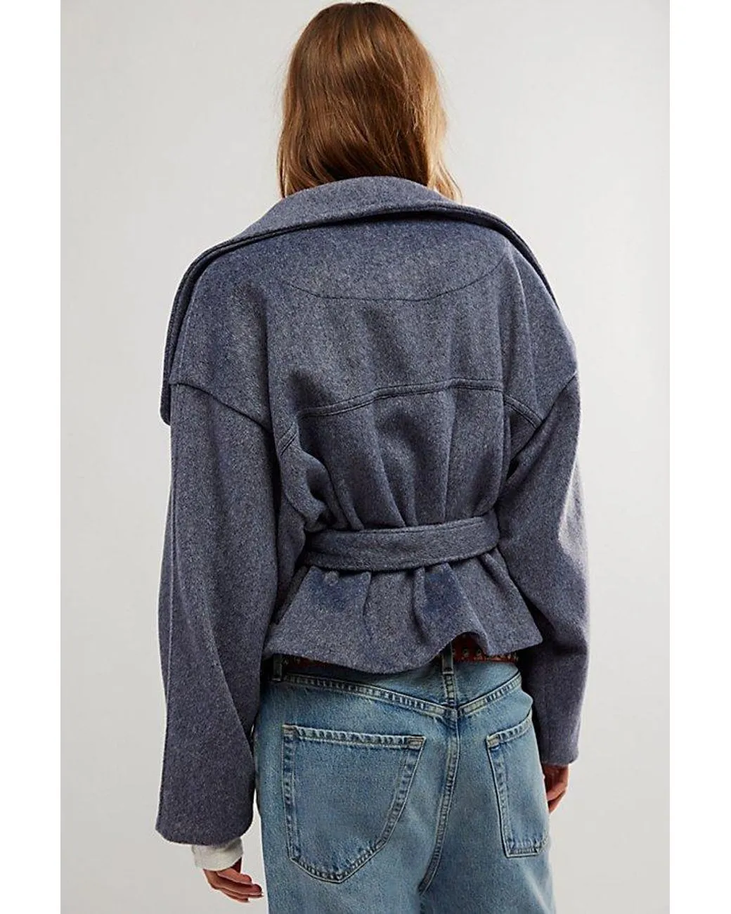 Free People Blue Mina Jacket UK S