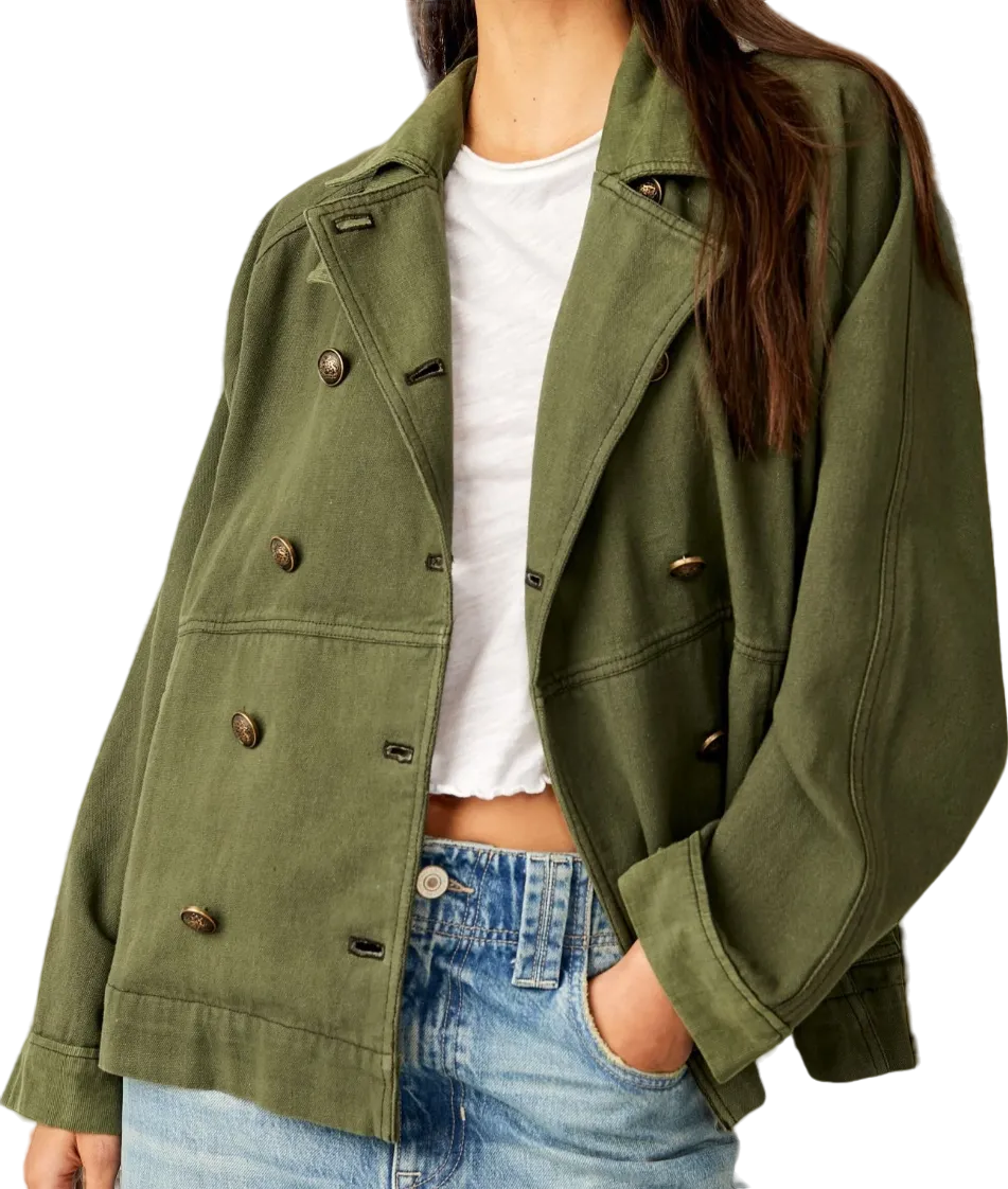 Free People We The Free Green Viva Surplus Jacket UK XS