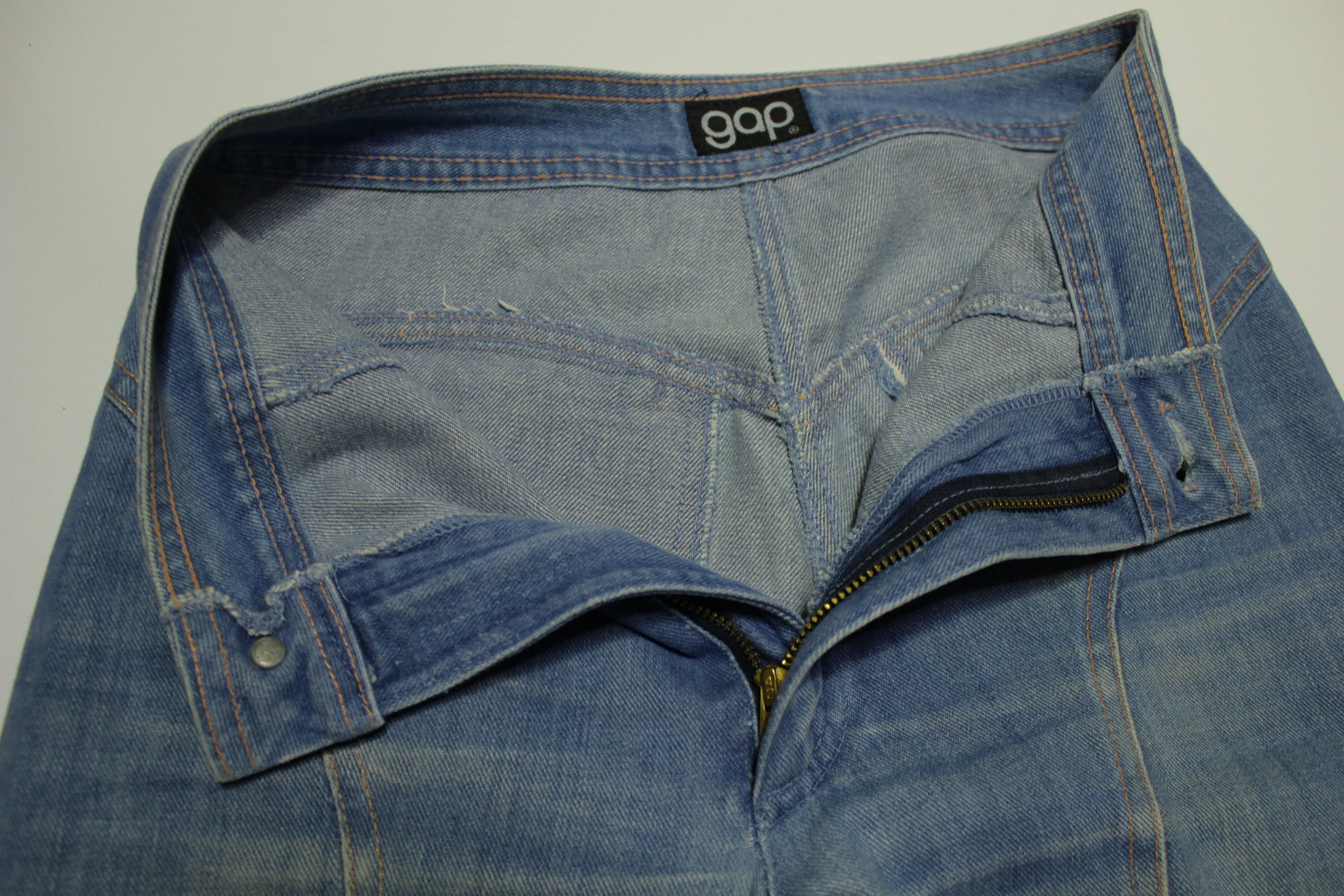 GAP Vintage 70's Denim Talon 42 Zipper Disco Flare Bell Bottom Jeans