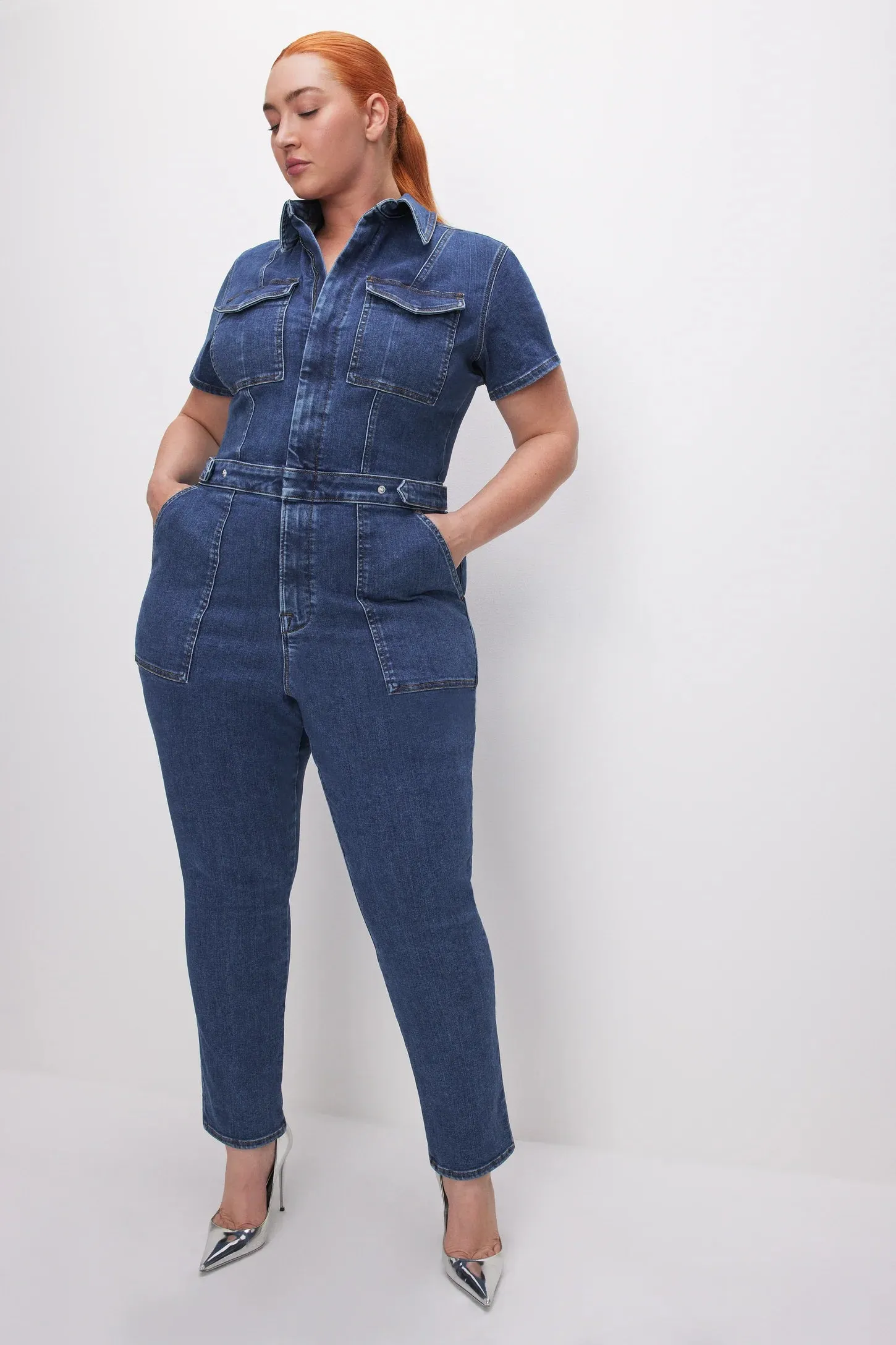 GOOD AMERICAN FIT FOR SUCCESS JUMPSUIT Indigo594