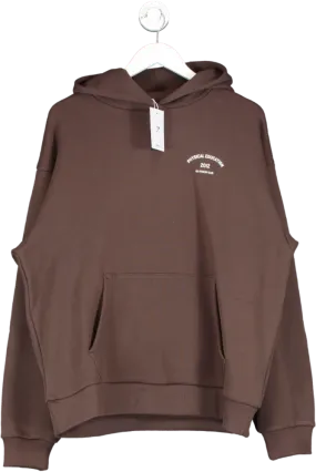 gymshark Brown Physical Ed Oversized Graphic Hoodie UK XL