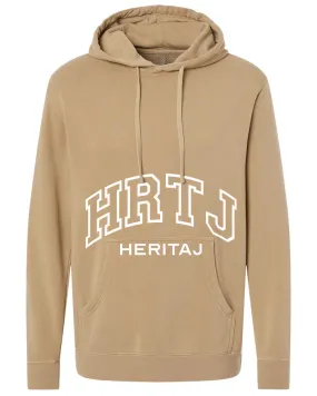 HRTJ-HUMAN TRIBE-((Pigment Dyed) HOODIE-BRN