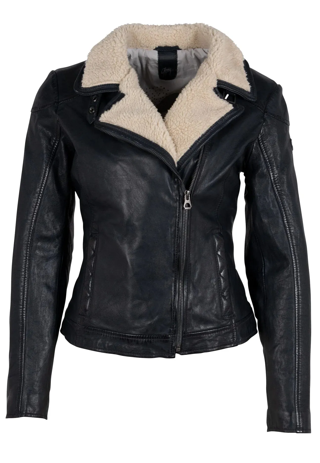 Jenja Leather Jacket (Navy)