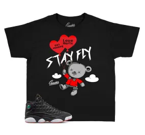 Kids Playoff 13 hirt - Money over Love - Black