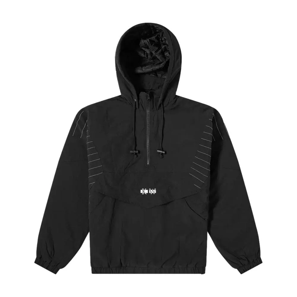 KNOW WAVE INITIAL PUFF PULLOVER JACKET-BLACK