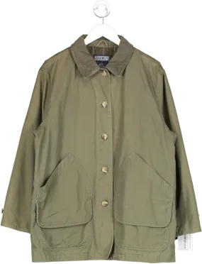 Landsend Green Water Repellant Waxed Cotton Jacket UK L