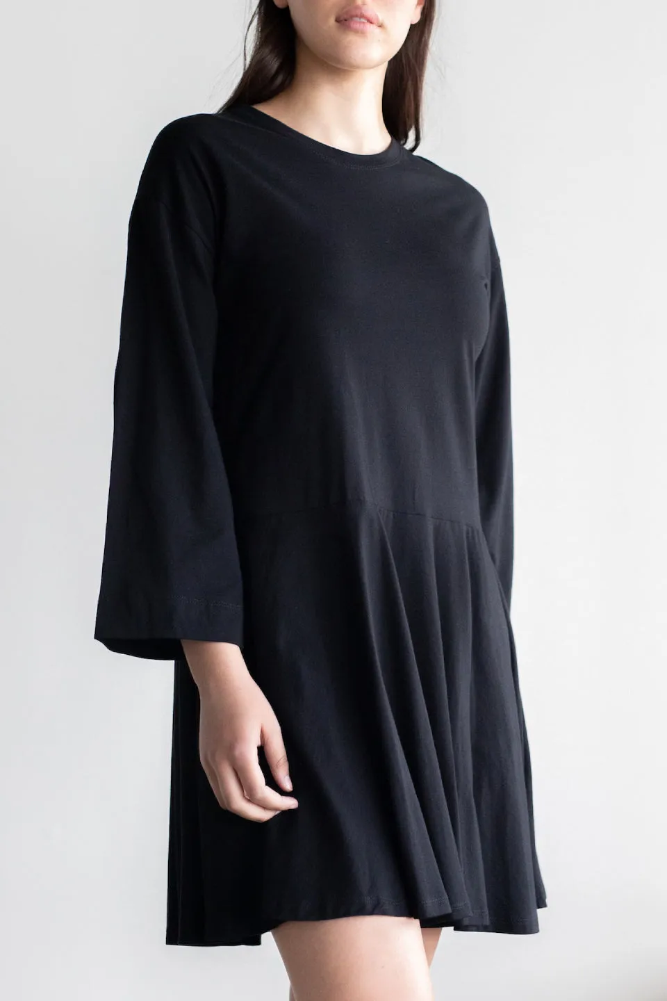 Margin Shift Black LS Dress