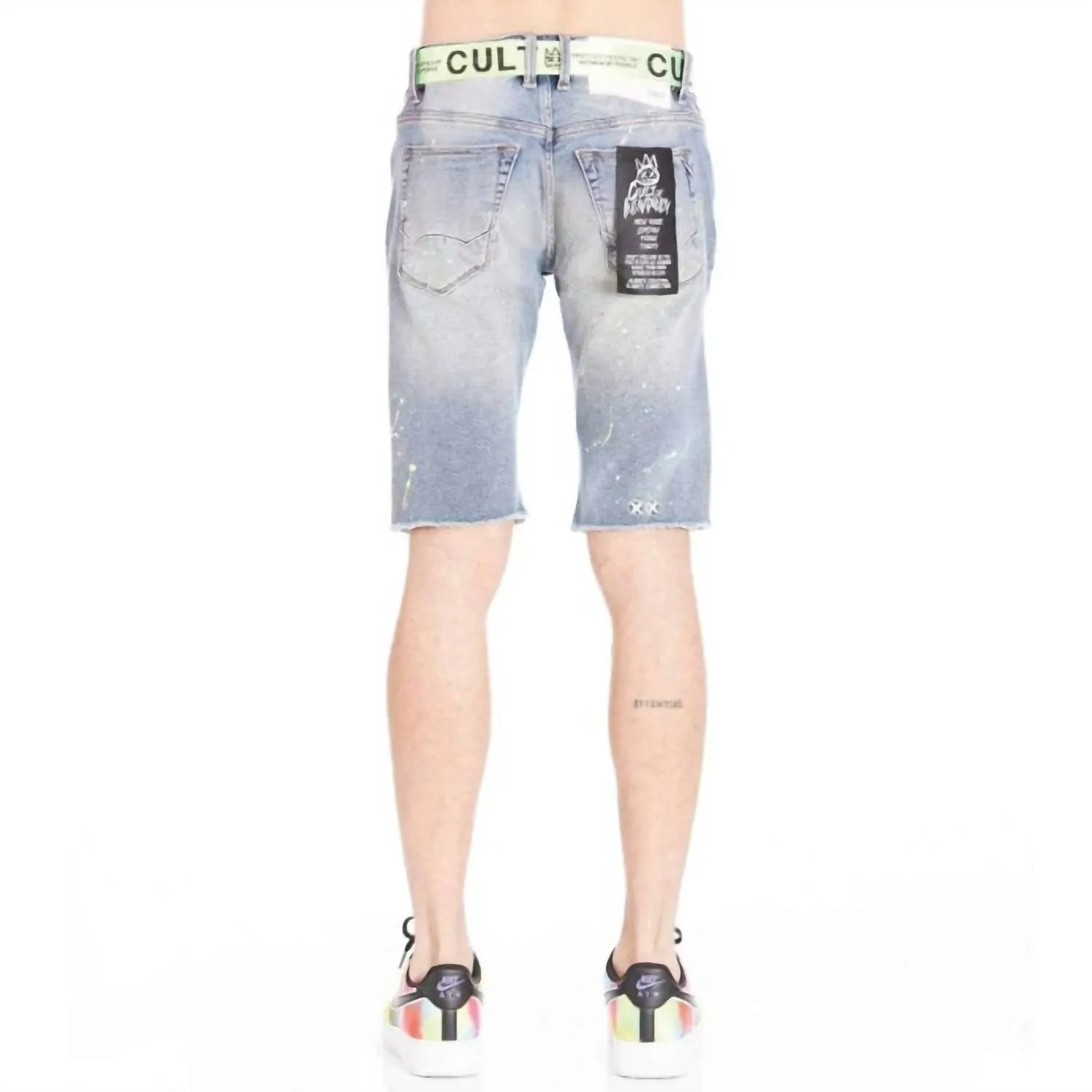 Men's Belted Rocker Shorts In Skittle