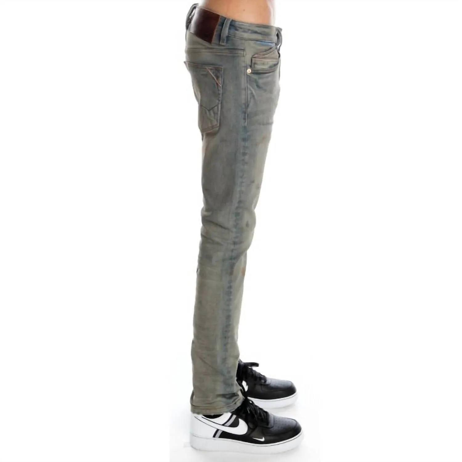 Men's Punk Super Skinny Stretch Jean In Hash