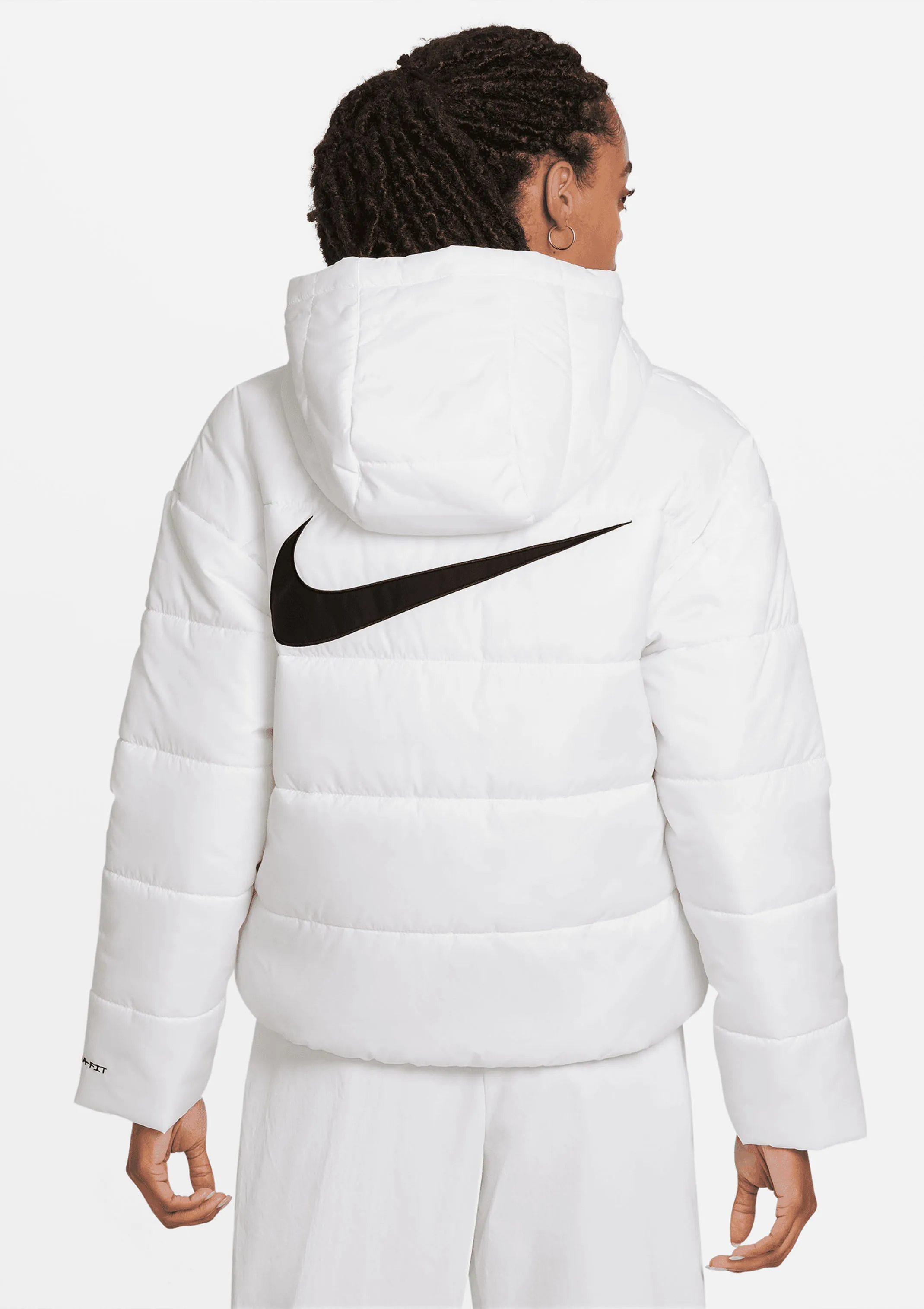 Nike Womens Sportswear Classic Hooded Puffer Jacket White <br> DJ6995 100