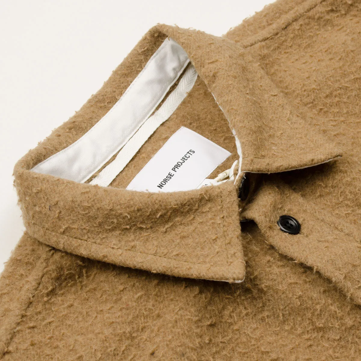 Norse Projects - Silas Textured Cotton Wool Overshirt - Camel