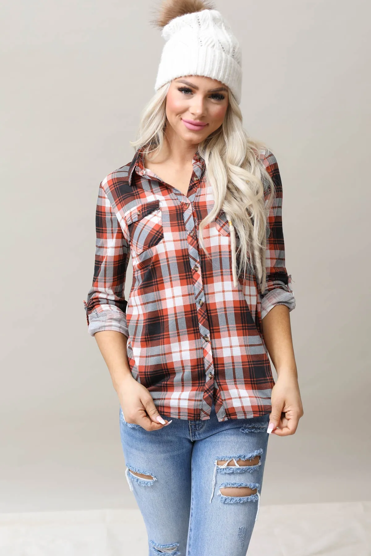 Plaid Top