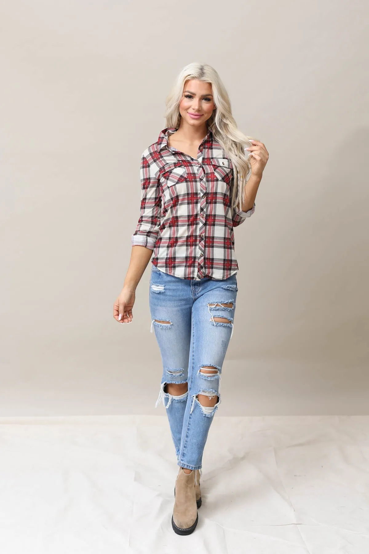 Plaid Top