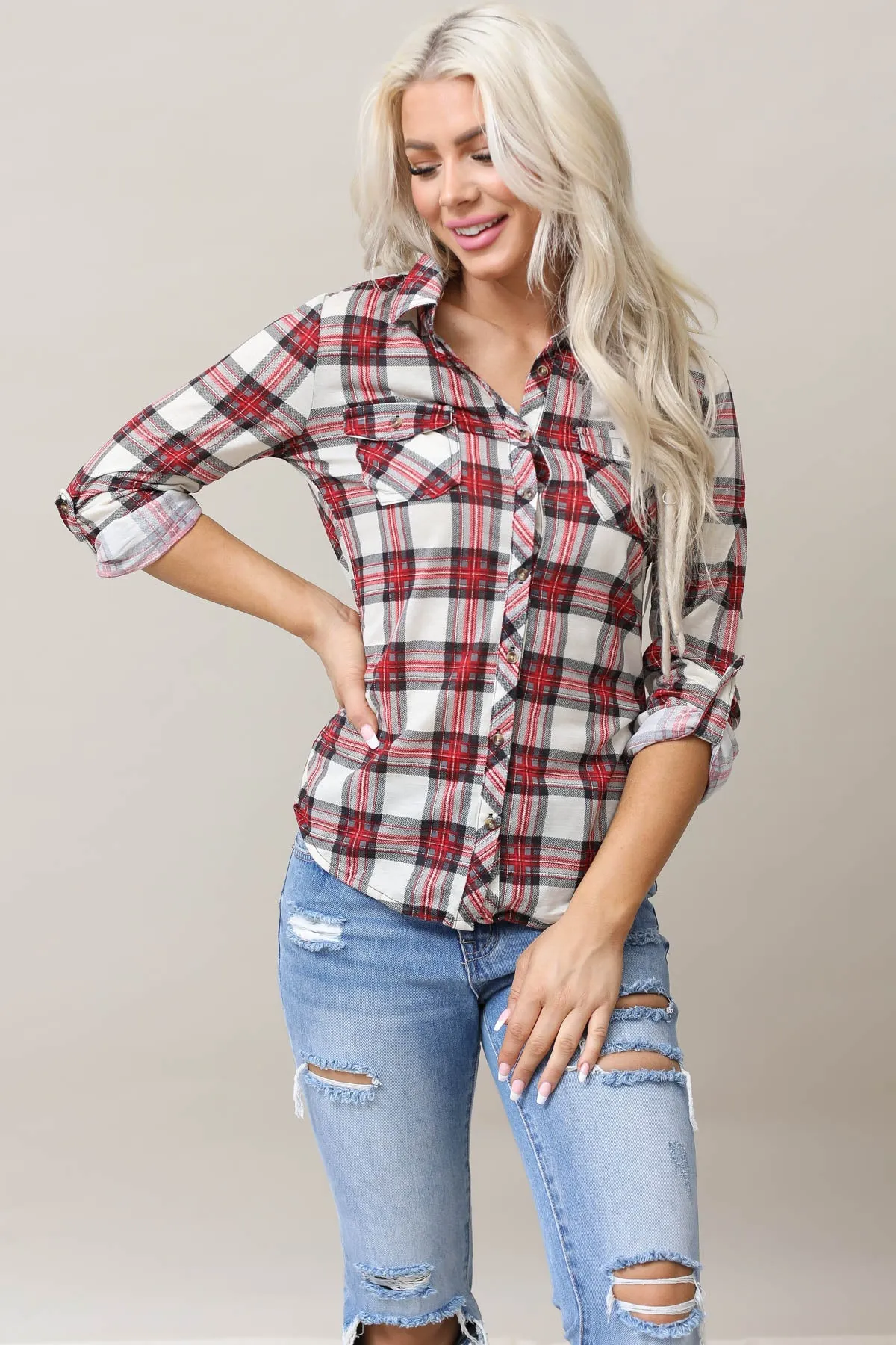 Plaid Top