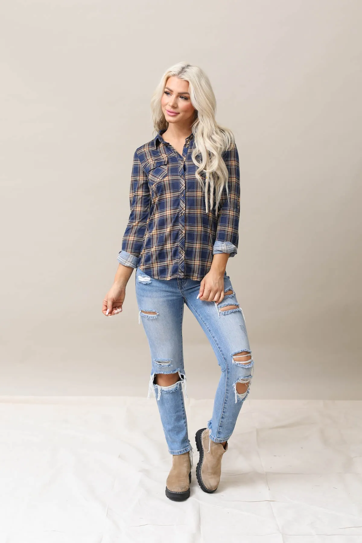 Plaid Top