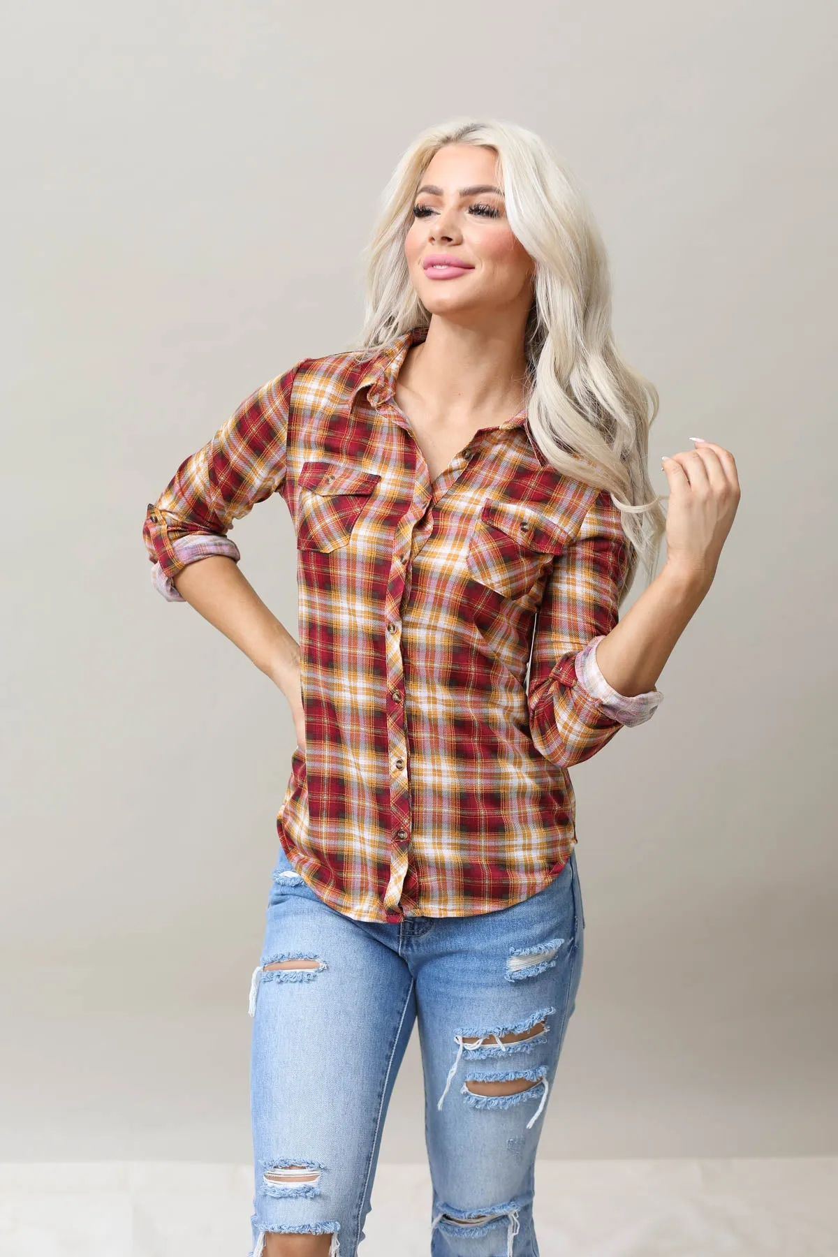 Plaid Top