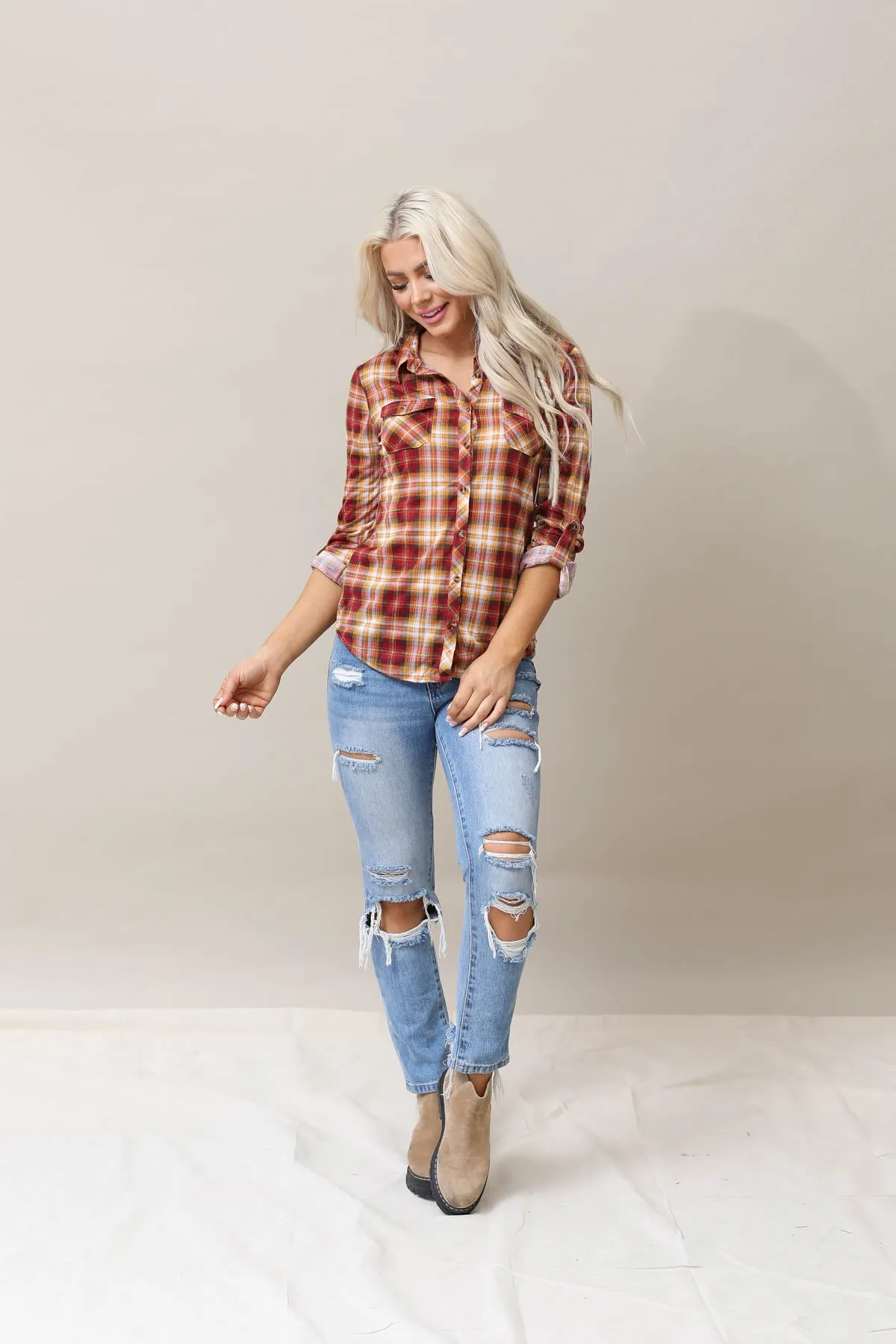 Plaid Top