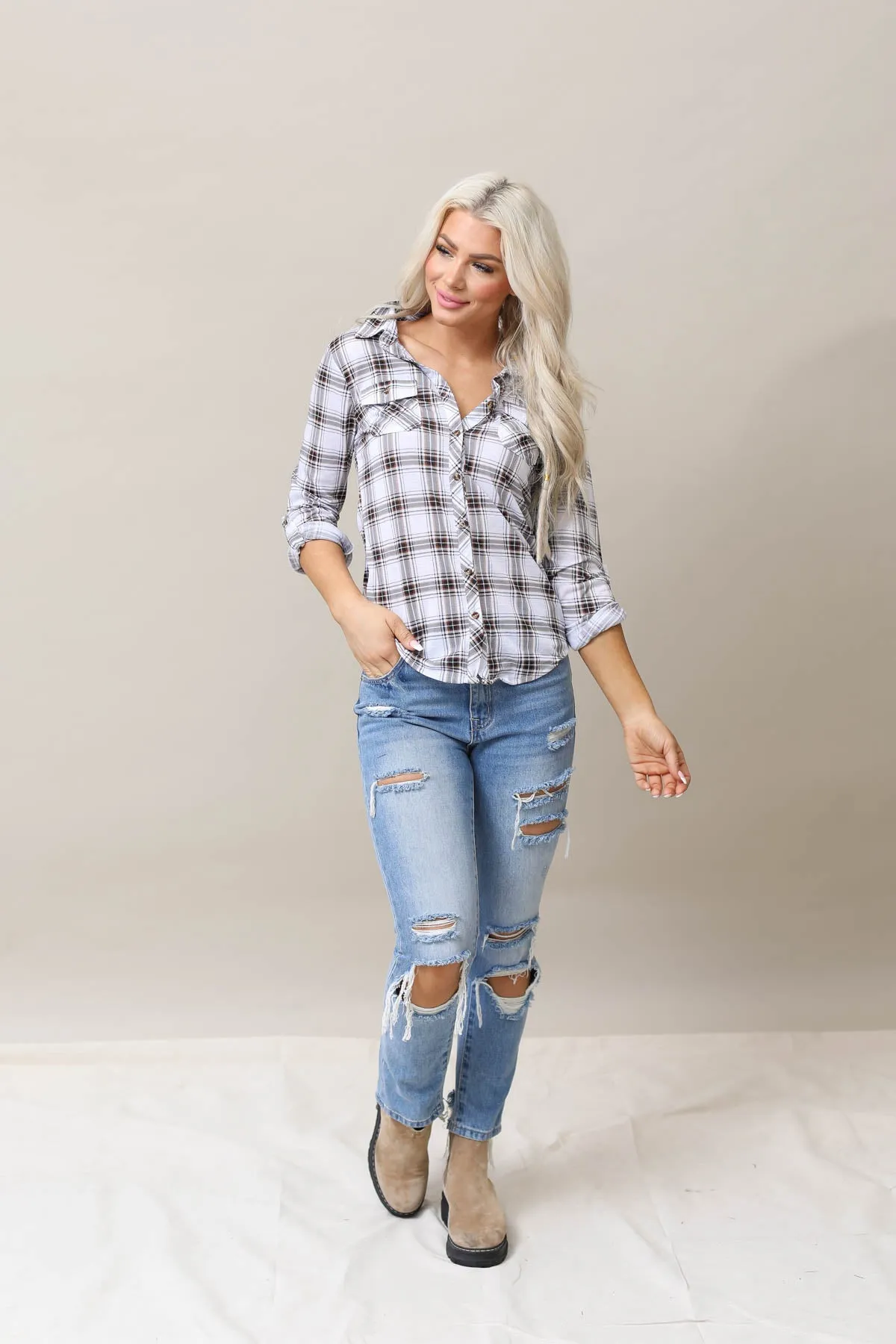 Plaid Top