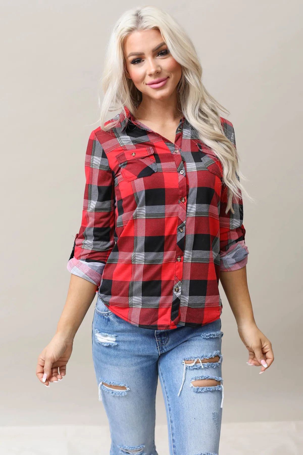 Plaid Top