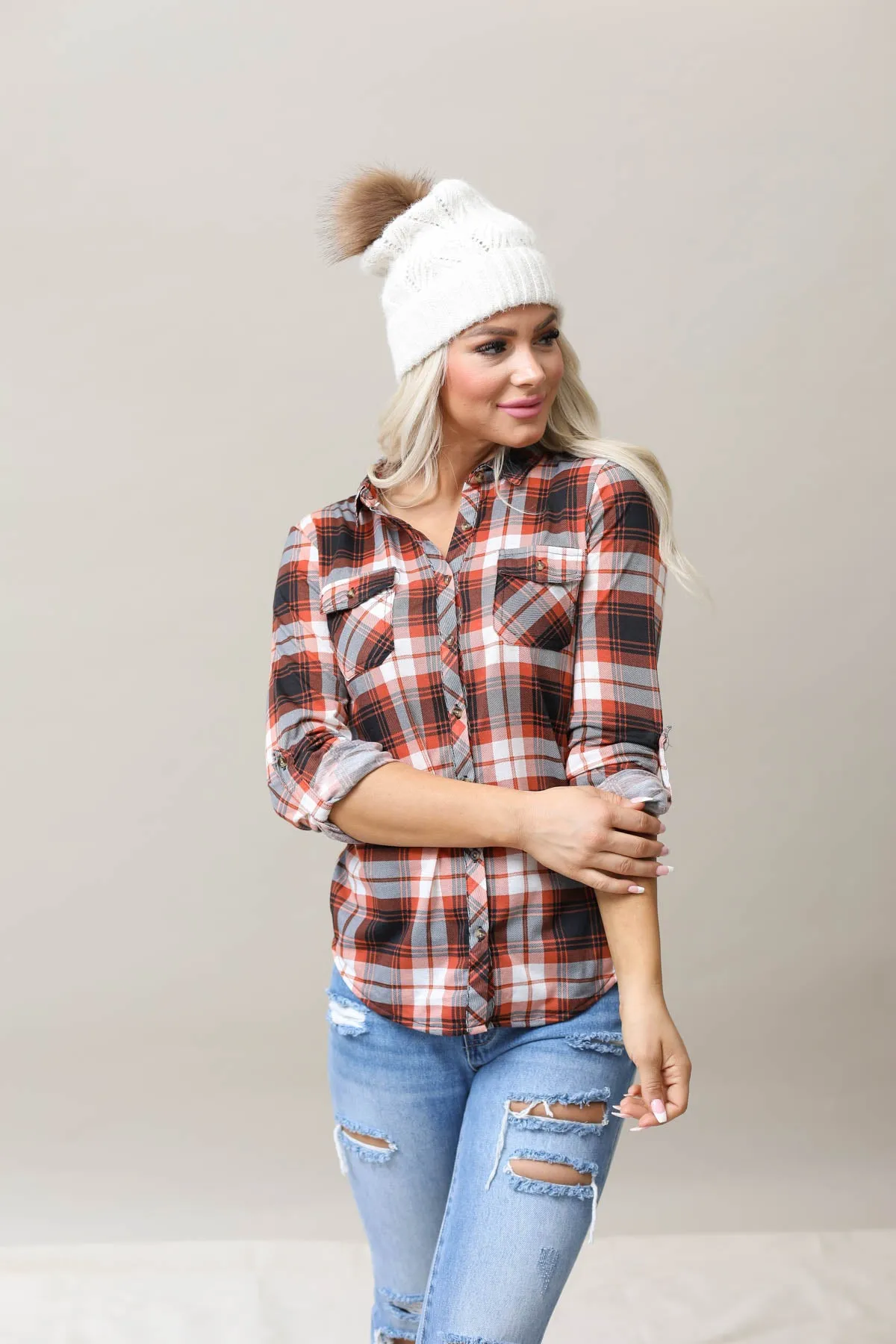 Plaid Top