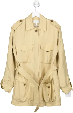 REISS Beige Relaxed Fit Utility Jacket UK S