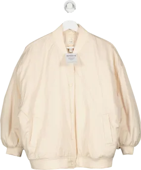 River Island Cream Petite Oversized Bomber Jacket UK S