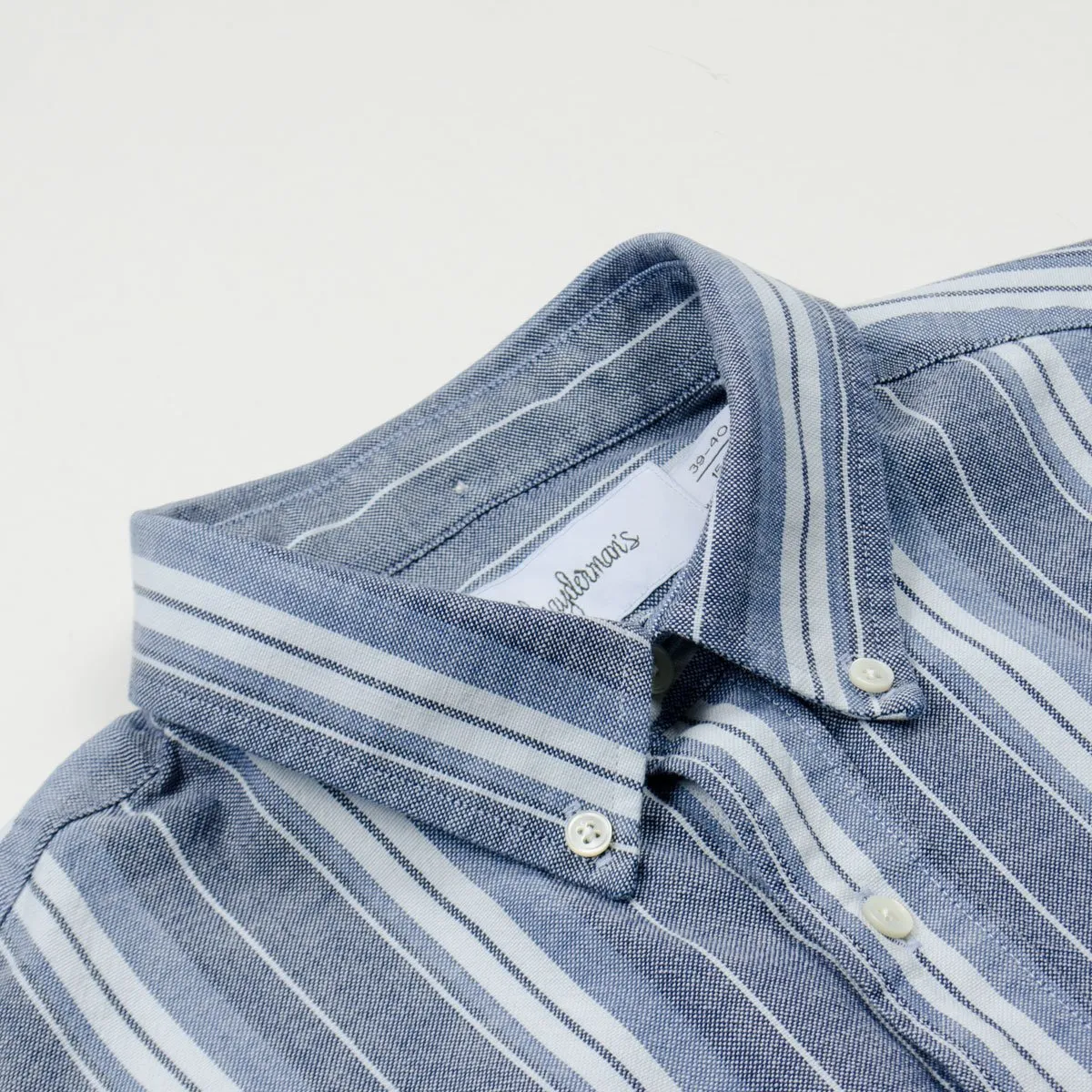 Schnayderman's - Oxford Indigo Stripe Shirt - Blue & White