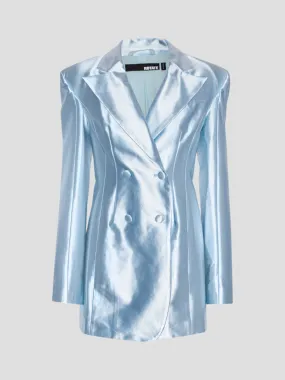 Shiny Suiting Blazer Dress