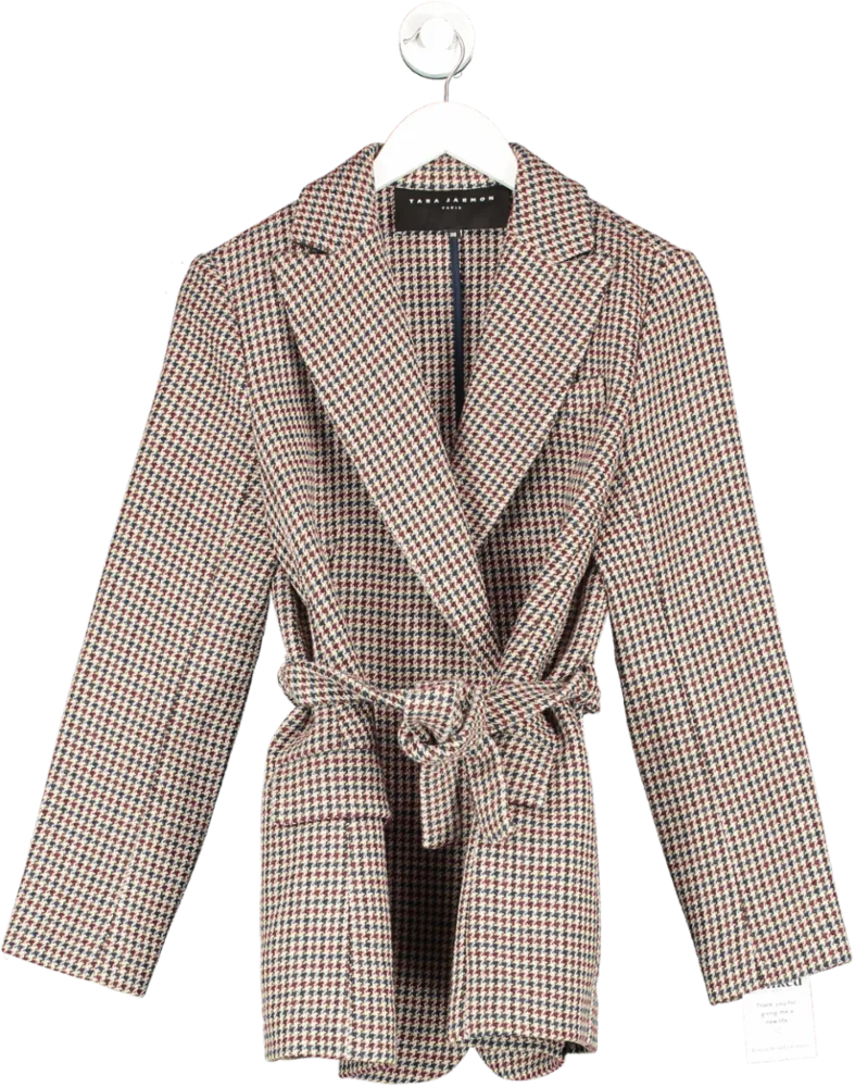 TARA JARMON Multicoloured Belted Blazer Jacket UK 38" CHEST