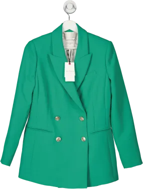 Ted Baker Green Llayla Double Breasted Jacket With Gold Detailing UK S